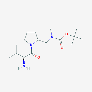 molecular formula C16H31N3O3 B7923951 [1-((S)-2-Amino-3-methyl-butyryl)-pyrrolidin-2-ylmethyl]-methyl-carbamic acid tert-butyl ester 