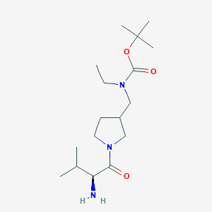 molecular formula C17H33N3O3 B7923974 [1-((S)-2-Amino-3-methyl-butyryl)-pyrrolidin-3-ylmethyl]-ethyl-carbamic acid tert-butyl ester 