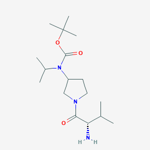 molecular formula C17H33N3O3 B7923980 [1-((S)-2-Amino-3-methyl-butyryl)-pyrrolidin-3-yl]-isopropyl-carbamic acid tert-butyl ester 