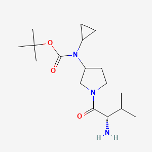 molecular formula C17H31N3O3 B7924015 [1-((S)-2-Amino-3-methyl-butyryl)-pyrrolidin-3-yl]-cyclopropyl-carbamic acid tert-butyl ester 