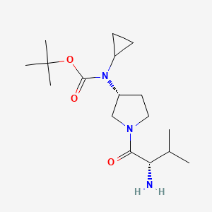 molecular formula C17H31N3O3 B7924020 [(R)-1-((S)-2-Amino-3-methyl-butyryl)-pyrrolidin-3-yl]-cyclopropyl-carbamic acid tert-butyl ester 
