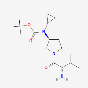 molecular formula C17H31N3O3 B7924024 [(S)-1-((S)-2-Amino-3-methyl-butyryl)-pyrrolidin-3-yl]-cyclopropyl-carbamic acid tert-butyl ester 