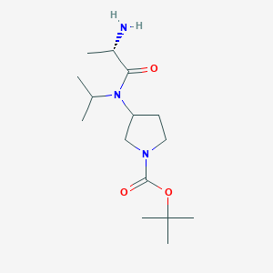 molecular formula C15H29N3O3 B7924041 3-[((S)-2-Amino-propionyl)-isopropyl-amino]-pyrrolidine-1-carboxylic acid tert-butyl ester 