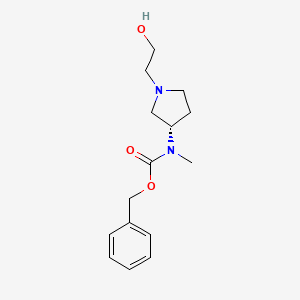 molecular formula C15H22N2O3 B7924062 [(S)-1-(2-Hydroxy-ethyl)-pyrrolidin-3-yl]-methyl-carbamic acid benzyl ester 