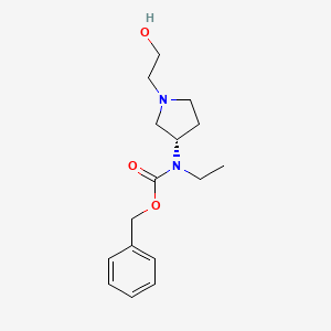 Ethyl-[(S)-1-(2-hydroxy-ethyl)-pyrrolidin-3-yl]-carbamic acid benzyl ester