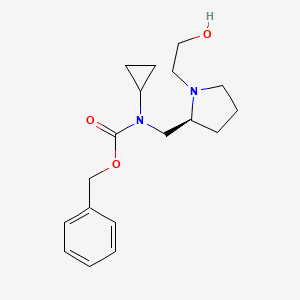 molecular formula C18H26N2O3 B7924110 Cyclopropyl-[(S)-1-(2-hydroxy-ethyl)-pyrrolidin-2-ylmethyl]-carbamic acid benzyl ester 