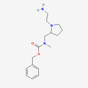 molecular formula C16H25N3O2 B7924113 [1-(2-Amino-ethyl)-pyrrolidin-2-ylmethyl]-methyl-carbamic acid benzyl ester 