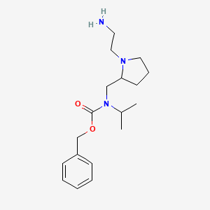 molecular formula C18H29N3O2 B7924128 [1-(2-Amino-ethyl)-pyrrolidin-2-ylmethyl]-isopropyl-carbamic acid benzyl ester 