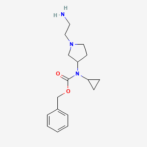 molecular formula C17H25N3O2 B7924135 [1-(2-Amino-ethyl)-pyrrolidin-3-yl]-cyclopropyl-carbamic acid benzyl ester 