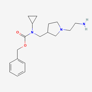molecular formula C18H27N3O2 B7924140 [1-(2-Amino-ethyl)-pyrrolidin-3-ylmethyl]-cyclopropyl-carbamic acid benzyl ester 
