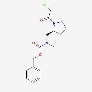 molecular formula C17H23ClN2O3 B7924151 [(S)-1-(2-Chloro-acetyl)-pyrrolidin-2-ylmethyl]-ethyl-carbamic acid benzyl ester 