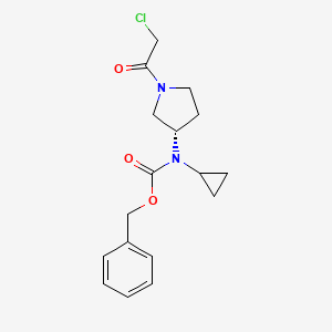 molecular formula C17H21ClN2O3 B7924154 [(S)-1-(2-Chloro-acetyl)-pyrrolidin-3-yl]-cyclopropyl-carbamic acid benzyl ester 