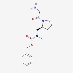 molecular formula C16H23N3O3 B7924164 [(S)-1-(2-Amino-acetyl)-pyrrolidin-2-ylmethyl]-methyl-carbamic acid benzyl ester 
