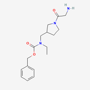 molecular formula C17H25N3O3 B7924174 [1-(2-Amino-acetyl)-pyrrolidin-3-ylmethyl]-ethyl-carbamic acid benzyl ester 