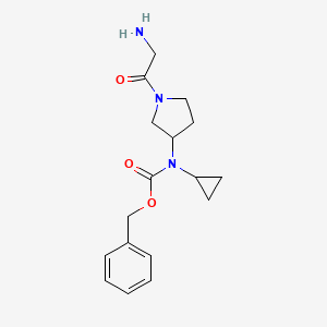 molecular formula C17H23N3O3 B7924185 [1-(2-Amino-acetyl)-pyrrolidin-3-yl]-cyclopropyl-carbamic acid benzyl ester 