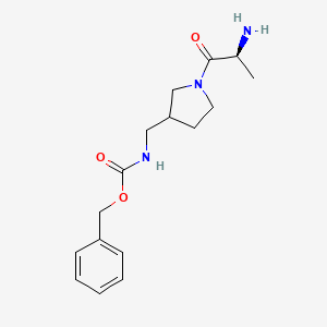 molecular formula C16H23N3O3 B7924208 [1-((S)-2-Amino-propionyl)-pyrrolidin-3-ylmethyl]-carbamic acid benzyl ester 