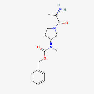molecular formula C16H23N3O3 B7924214 [(S)-1-((S)-2-Amino-propionyl)-pyrrolidin-3-yl]-methyl-carbamic acid benzyl ester 
