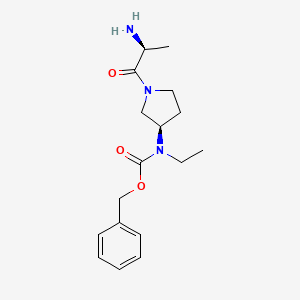 molecular formula C17H25N3O3 B7924222 [(R)-1-((S)-2-Amino-propionyl)-pyrrolidin-3-yl]-ethyl-carbamic acid benzyl ester 