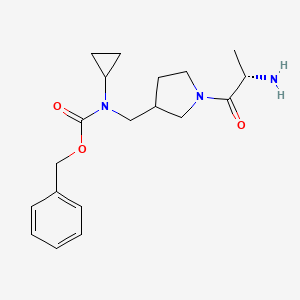 molecular formula C19H27N3O3 B7924237 [1-((S)-2-Amino-propionyl)-pyrrolidin-3-ylmethyl]-cyclopropyl-carbamic acid benzyl ester 