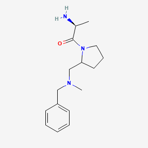 molecular formula C16H25N3O B7924239 (S)-2-Amino-1-{2-[(benzyl-methyl-amino)-methyl]-pyrrolidin-1-yl}-propan-1-one 