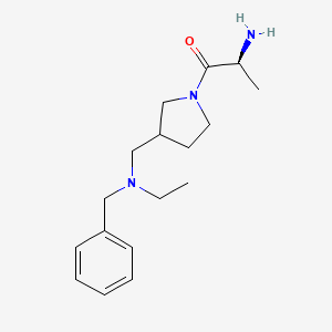 molecular formula C17H27N3O B7924248 (2S)-2-Amino-1-(3-((benzyl(ethyl)amino)methyl)pyrrolidin-1-yl)propan-1-one 