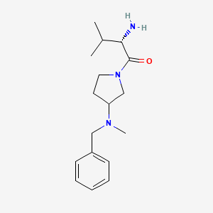 molecular formula C17H27N3O B7924264 (S)-2-Amino-1-[3-(benzyl-methyl-amino)-pyrrolidin-1-yl]-3-methyl-butan-1-one 