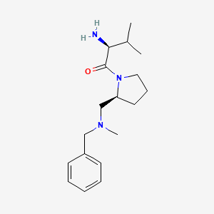 molecular formula C18H29N3O B7924268 (S)-2-Amino-1-{(S)-2-[(benzyl-methyl-amino)-methyl]-pyrrolidin-1-yl}-3-methyl-butan-1-one 