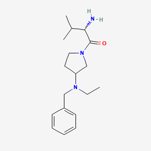 molecular formula C18H29N3O B7924270 (S)-2-Amino-1-[3-(benzyl-ethyl-amino)-pyrrolidin-1-yl]-3-methyl-butan-1-one 