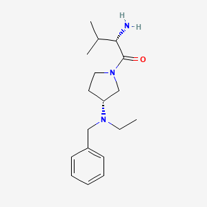 molecular formula C18H29N3O B7924275 (S)-2-Amino-1-[(R)-3-(benzyl-ethyl-amino)-pyrrolidin-1-yl]-3-methyl-butan-1-one 