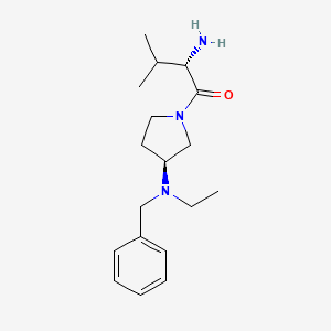 molecular formula C18H29N3O B7924284 (S)-2-Amino-1-[(S)-3-(benzyl-ethyl-amino)-pyrrolidin-1-yl]-3-methyl-butan-1-one 