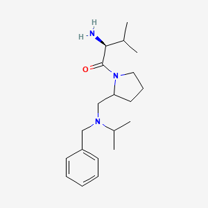 molecular formula C20H33N3O B7924324 (S)-2-Amino-1-{2-[(benzyl-isopropyl-amino)-methyl]-pyrrolidin-1-yl}-3-methyl-butan-1-one 