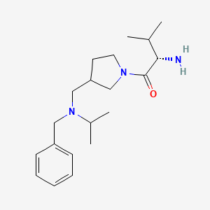 molecular formula C20H33N3O B7924331 (S)-2-Amino-1-{3-[(benzyl-isopropyl-amino)-methyl]-pyrrolidin-1-yl}-3-methyl-butan-1-one 