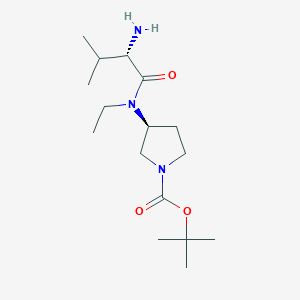 molecular formula C16H31N3O3 B7924349 (S)-3-[((S)-2-Amino-3-methyl-butyryl)-ethyl-amino]-pyrrolidine-1-carboxylic acid tert-butyl ester 