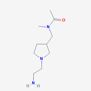 molecular formula C10H21N3O B7924364 N-[1-(2-Amino-ethyl)-pyrrolidin-3-ylmethyl]-N-methyl-acetamide 
