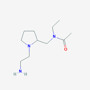 molecular formula C11H23N3O B7924377 N-[1-(2-Amino-ethyl)-pyrrolidin-2-ylmethyl]-N-ethyl-acetamide 