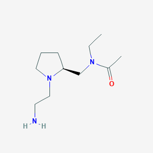 molecular formula C11H23N3O B7924382 N-[(S)-1-(2-Amino-ethyl)-pyrrolidin-2-ylmethyl]-N-ethyl-acetamide 