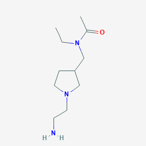 molecular formula C11H23N3O B7924386 N-[1-(2-Amino-ethyl)-pyrrolidin-3-ylmethyl]-N-ethyl-acetamide 
