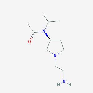 molecular formula C11H23N3O B7924400 N-[(S)-1-(2-Amino-ethyl)-pyrrolidin-3-yl]-N-isopropyl-acetamide 