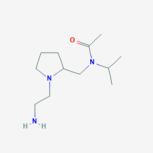 molecular formula C12H25N3O B7924408 N-[1-(2-Amino-ethyl)-pyrrolidin-2-ylmethyl]-N-isopropyl-acetamide 