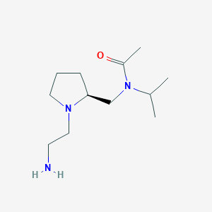 molecular formula C12H25N3O B7924421 N-[(S)-1-(2-Amino-ethyl)-pyrrolidin-2-ylmethyl]-N-isopropyl-acetamide 