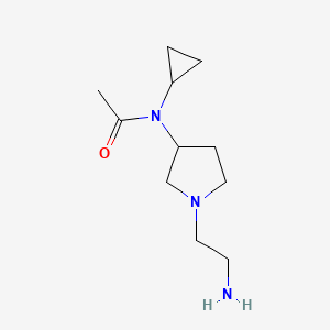 molecular formula C11H21N3O B7924427 N-[1-(2-Amino-ethyl)-pyrrolidin-3-yl]-N-cyclopropyl-acetamide 