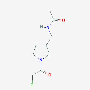 molecular formula C9H15ClN2O2 B7924449 N-[1-(2-Chloro-acetyl)-pyrrolidin-3-ylmethyl]-acetamide 