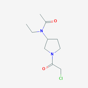 molecular formula C10H17ClN2O2 B7924460 N-[1-(2-Chloro-acetyl)-pyrrolidin-3-yl]-N-ethyl-acetamide 