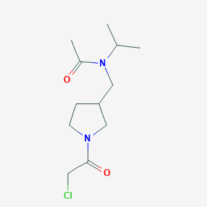 molecular formula C12H21ClN2O2 B7924495 N-[1-(2-Chloro-acetyl)-pyrrolidin-3-ylmethyl]-N-isopropyl-acetamide 