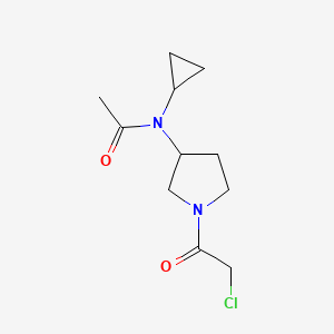 molecular formula C11H17ClN2O2 B7924498 N-[1-(2-Chloro-acetyl)-pyrrolidin-3-yl]-N-cyclopropyl-acetamide 