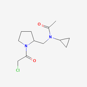 molecular formula C12H19ClN2O2 B7924506 N-[1-(2-Chloro-acetyl)-pyrrolidin-2-ylmethyl]-N-cyclopropyl-acetamide 