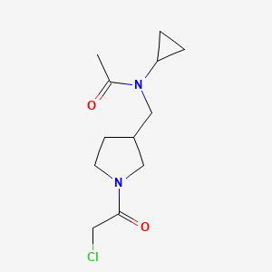 molecular formula C12H19ClN2O2 B7924514 N-[1-(2-Chloro-acetyl)-pyrrolidin-3-ylmethyl]-N-cyclopropyl-acetamide 