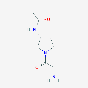 molecular formula C8H15N3O2 B7924516 N-[1-(2-Amino-acetyl)-pyrrolidin-3-yl]-acetamide 