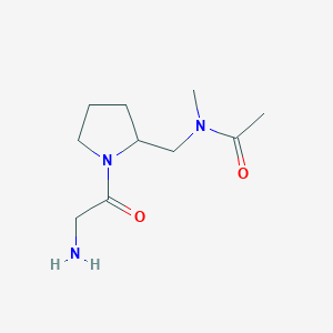 molecular formula C10H19N3O2 B7924550 N-[1-(2-Amino-acetyl)-pyrrolidin-2-ylmethyl]-N-methyl-acetamide 