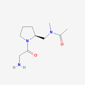 molecular formula C10H19N3O2 B7924555 N-[(S)-1-(2-Amino-acetyl)-pyrrolidin-2-ylmethyl]-N-methyl-acetamide 